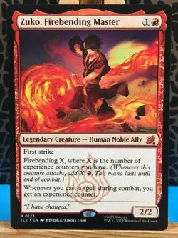 MTG - Zuko, Firebending Master. Avatar: the Last Airbender Eternal. Red - Mythic - Image 1