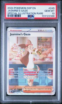 JASMINE's GAZE 245/191 | PSA 10 | Surging Sparks Trainer Graded Pokemon Card - Image 1