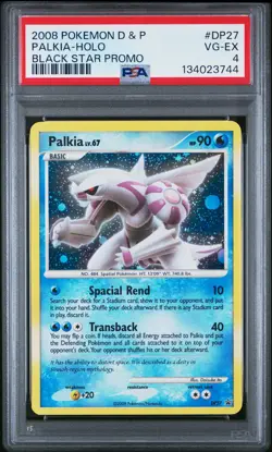 Palkia-Holo Black Star Promo Pokemon Diamond & Pearl Black Star Promo DP27 NM PS - Image 1