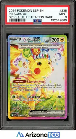 Pokemon 2024 Pikachu ex 238/191 Special Illustration Rare Surging Sparks PSA 9 - Image 1