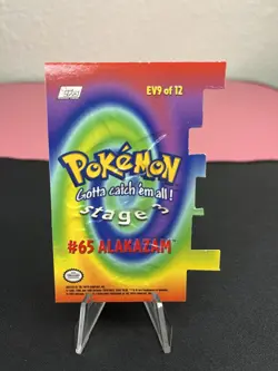 Alakazam #65 Pokemon The Movie 2000 Topps DIE CUT Chase EV9 of 12 - Image 2