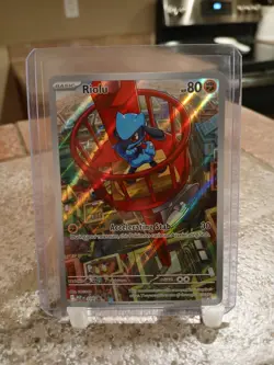 Pokemon TCG Riolu 010 Black Star Promo Illustration Rare Mega Evolution - Image 1