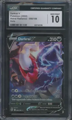 Pokemon TCG Darkrai V 098/189 Astral Radiance Ultra Rare CGC 10 - Image 1