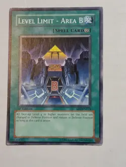 Yugioh Level Limit Area B SD3-EN024 Common 1st Edition Light Play - Image 1
