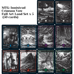 MTG: Innistrad - Crimson Vow Full Art Land Set x 5 (50 cards) - Image 1