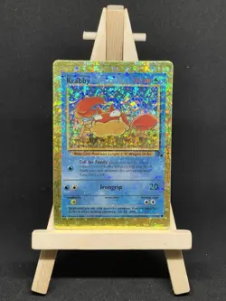 Krabby 51/62 Fossil Set Vending Sticker Holo Prism Vintage Pokemon Card - Image 1