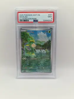 2025 POKEMON WHT EN-WHITE FLARE ILLUSTRATION RARE #091 DEERLING PSA 9 #091 - Image 1