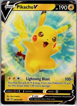 Pikachu V SWSH198 SWSH: Sword & Shield Promo Cards - Pokemon Card - NM - Image 1