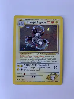 Lt. Surge's Magneton Holo Rare WOTC Gym Heroes 8/132 Pokemon Card NM - Image 1