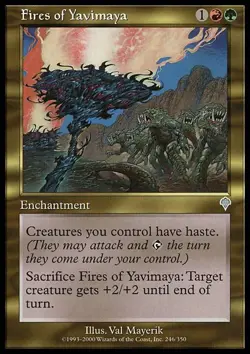 4x MTG Fires of Yavimaya, Light Play, English Invasion - Image 1
