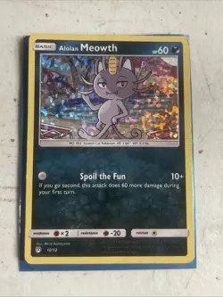 Alolan Meowth 10/12 Pokemon Mcdonalds 2019 Holo - Image 1
