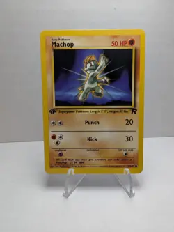 Machop 59/82 Team Rocket Regular 1st Edition Pokemon LP - Image 1
