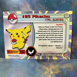 Pokemon TCG Topps #25 Pikachu TV Animation Edition - Image 2