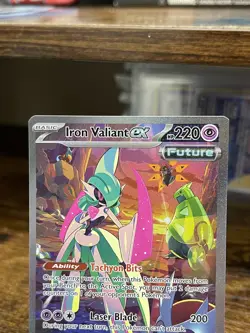 Pokemon TCG Iron Valiant EX Paradox Rift 249/182 Holo Special Illustration Rare - Image 3