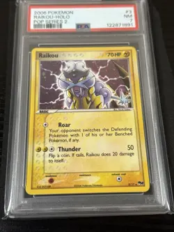 2006 POKEMON POP SERIES 2 #3 RAIKOU-HOLO PSA 7 - Image 2