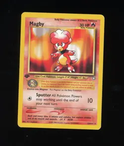 Magby 23/111 Neo Genesis Pokemon Card WOTC 2000 Baby Pokemon Rare - Image 1