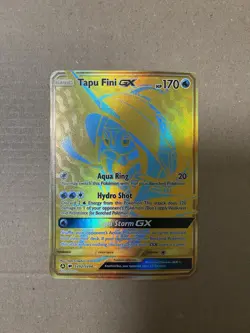 Tapu Fini GX SV92/SV94 FULL ART Shiny Vault Hidden Fates Pokemon Card PACK FRESH - Image 1