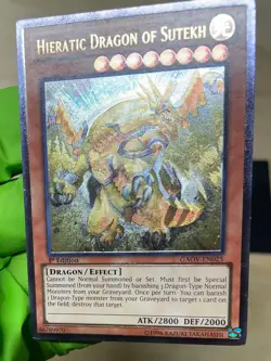 Yugioh Hieratic Dragon Of Sutekh GAOV-EN025 1st ED Ultimate Rare LP - Image 3