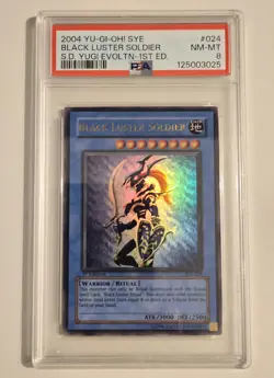 2004 YU-GI-OH! STARTER DECK YUGI Black Luster Soldier 1st Edition SYE-024 PSA 8 - Image 1