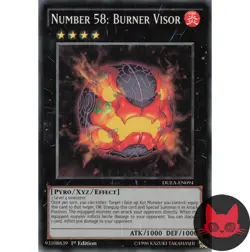 Yugioh Number 58: Burner Visor DUEA-EN094 Common 1st Edition NM - Image 1