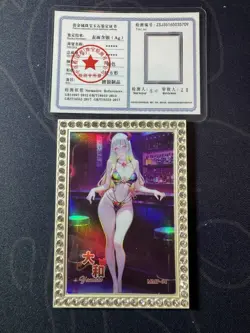 Bartender Yamato Diamond Card Silver Metal Bikini Waifu Doujin One Piece - Image 1