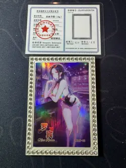 Bartender Robin Diamond Card Silver Metal Waifu Doujin Case Prize One Piece - Image 1