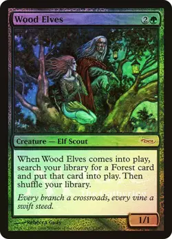 MTG - Wood Elves - WPN Foil Promo - Magic the Gathering - Image 1