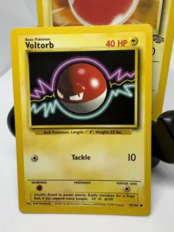 Pokemon TCG Electrode 18/64 Jungle Unlimited Rare LP AND Voltorb 67/102 Base Set - Image 3