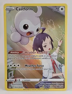 Castform TG11/TG30 Lost Origin Trainer Gallery Ultra Rare Pokemon Card - Image 1