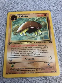 Pokemon TCG Kabuto Fossil 50 Regular 1st Edition Common - Image 3