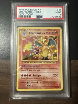 2016 POKEMON XY EVOLUTIONS #11 CHARIZARD-HOLO PSA 9 - Image 1