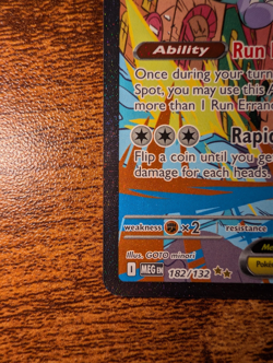 Pokemon Mega Kangaskhan EX Mega Evolutions 182/132 Full Art Illustrator Rare - Image 5
