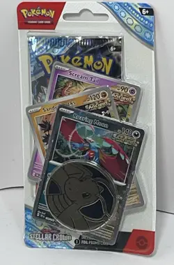 Roaring Moon Promo Stellar Crown Premium Checklane Blister Pokemon w/coin SEALED - Image 1