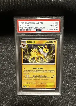 2025 POKEMON SVP EN-SV BLACK STAR PROMO #169 JOLTEON PSA 10 - Image 1