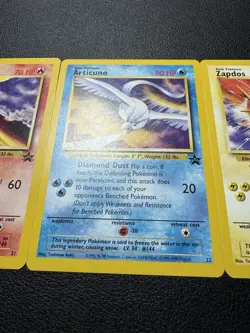 Articuno Zapdos Moltres 21 22 23 Insert 1999 Black Star Promo Pokemon Card LP-NM - Image 3