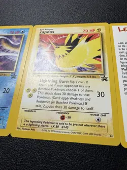 Articuno Zapdos Moltres 21 22 23 Insert 1999 Black Star Promo Pokemon Card LP-NM - Image 4