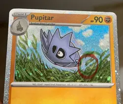Pupitar 111/193 Cosmos Holo Paldea Evolved Pokemon TCG SWIRL - Image 1