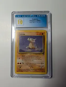Cubone 70/130 CGC Pristine 10 2000 Pokemon Base Set 2 - Image 1