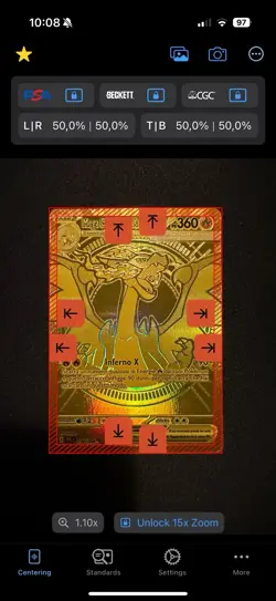 Gold Mega Charizard X EX 130/094-ITA Pokemon Phantasmal Flames PSA 10 Potenziale - Image 1