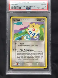 Pokemon Cards: EX Team Rocket Returns Uncommon: Togepi 50/109: PSA 9 - Image 2