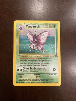 Venomoth 13/64 Jungle Holo Pokemon Card Rare - Image 1