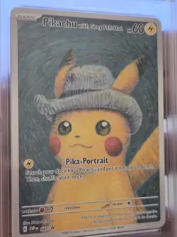 Pikachu with Grey Felt Hat 085 Sv: Scarlet & Violet Promo Cards *FAN ART* - Image 2