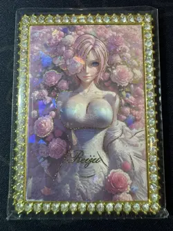 Rose Reiju Metal Card Beautiful Waifu Doujin Case Prize One Piece Limited CCG - Image 1