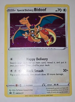 Special Delivery Bidoof SWSH177 SWSH: Sword & Shield Promo Cards Holo - Image 1