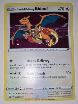 Special Delivery Bidoof SWSH177 SWSH: Sword & Shield Promo Cards Holo - Image 2