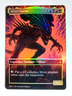 Sliver Queen FOIL Proxy Playtest Card with Custom Alien Art Design - Image 1