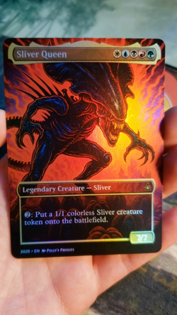Sliver Queen FOIL Proxy Playtest Card with Custom Alien Art Design - Image 2