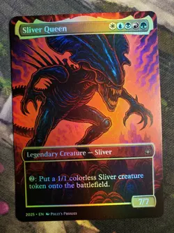 Sliver Queen FOIL Proxy Playtest Card with Custom Alien Art Design - Image 4