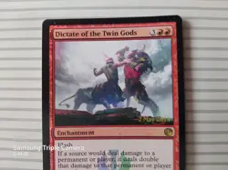 Magic: The Gathering - Journey into Nyx ~ R ~ Dictate of the Twin Gods (PR Foil) - Image 2