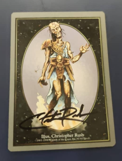 MTG Zombie Token Unglued Regular Signed Christopher Rush - Image 1